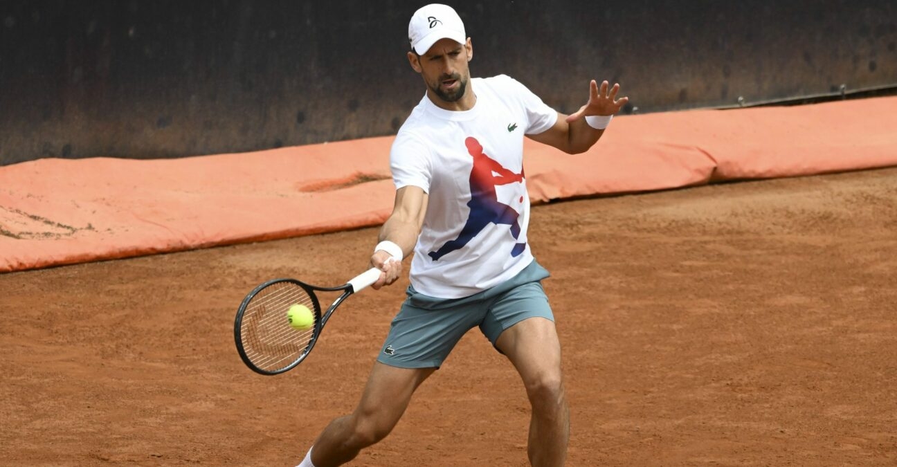 Novak Djokovic Rome practice