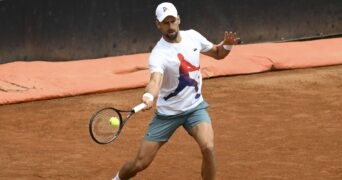 Novak Djokovic Rome practice - Inside/Panoramic