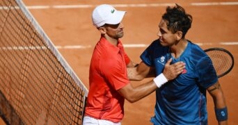 Novak Djokovic and Alejandro Tabilo