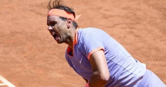 Rafa Nadal serve Rome