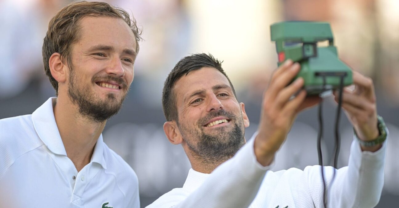 Novak Djokovic and Daniil Medvedev at Giorgio Armani Tennis Classic, 2024