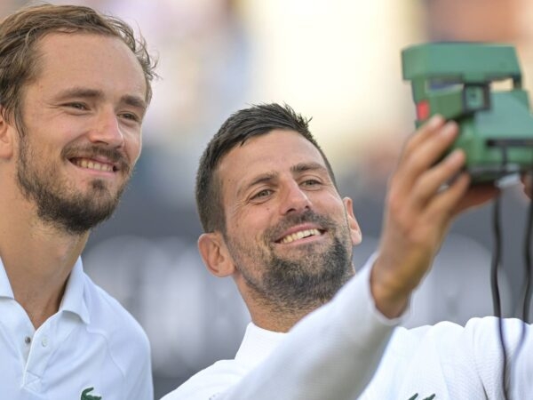 Novak Djokovic and Daniil Medvedev at Giorgio Armani Tennis Classic, 2024