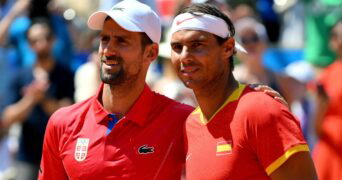 Djokovic and Nadal in their final meeting at the Paris 2024 Olympics