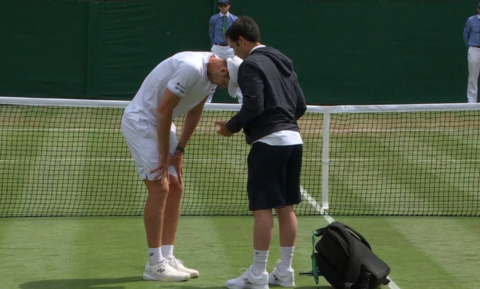 Wimbledon: Ailing Hurkacz retires, Fils through to third round at a ...