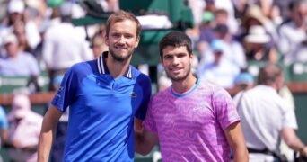 Daniil Medvedev and Carlos Alcaraz, Indian Wells 2024