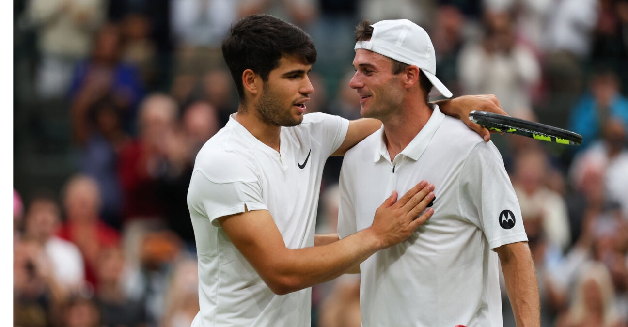 Tommy Paul and Carlos Alcaraz, QF Wimbledon 2024