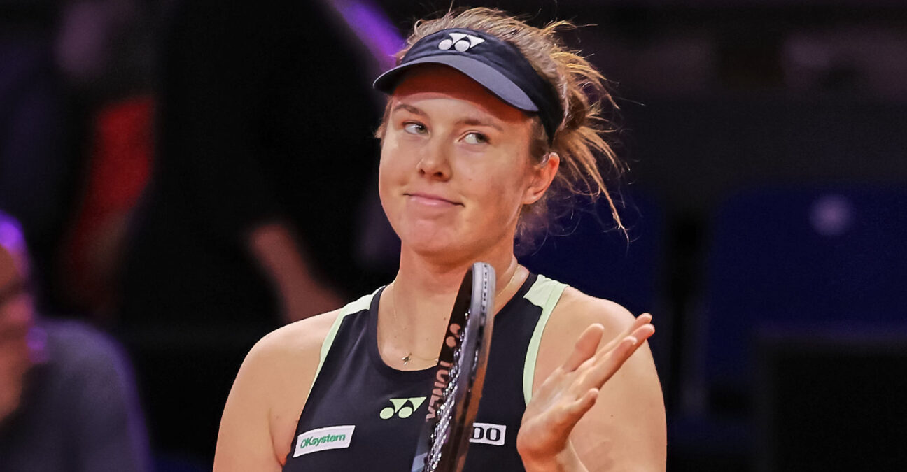 April 16, 2024, Stuttgart, Baden-Wuerttemberg, Germany: Linda Noskova (CZE) celebrate the win during the Porsche Tennis Grand Prix Stuttgart - WTA500 zagency zcontractphotographer zlast24 zselect zsports ZTENNIS Zuma ZUMAPRESS.com zwire