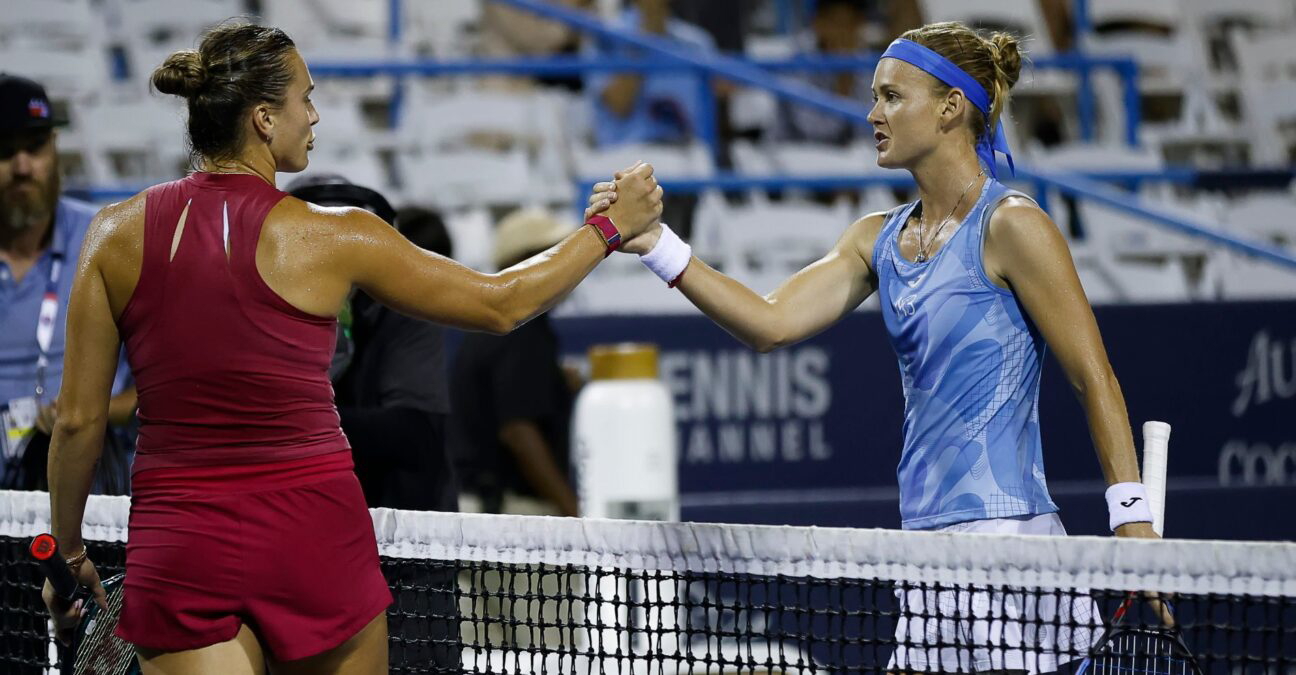 Aryna Sabalenka and Marie Bouzkova