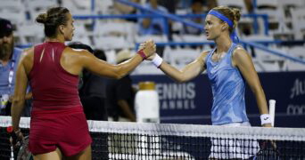 Aryna Sabalenka and Marie Bouzkova