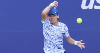 August 29, 2024, Flushing Meadows, New York, USA: Alex de Minaur during Day 4 of his match against Otto Virtanen in the 2024 US Open held at the USTA Billie Jean King National Tennis Center on Thursday August 29, 2024 in the Flushing neighborhood of the Queens borough of New York City. || 295949_0035 Arthur Billie center court jean KING NATIONAL open PRESS STADIUM tennis tennis; us zagency zlast24 zselect Zuma ZUMAPRESS.com zwire