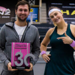 Aryna Sabalenka with coach Anton Dubrov, Linz 2020