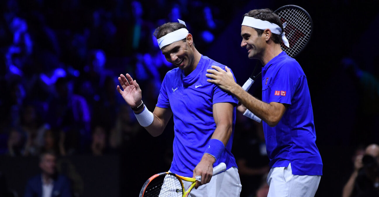 Roger Federer and Rafael Nadal at the Laver Cup 2022