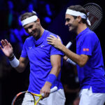 Roger Federer and Rafael Nadal at the Laver Cup 2022