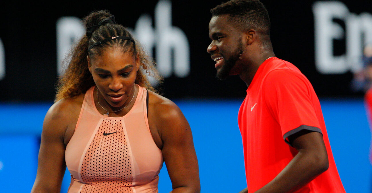 Frances Tiafoe and Serena Williams at the 2019 Hopman Cup