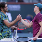 Jannik Sinner and Taylor Fritz at Indian Wells