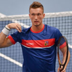 Jiri Lehecka of Czech Republic during the training session prior to men's Davis Cup qualification match Czech Republic vs Israel in Vendryne, Czech Republic, January 31, 2024. ( || 284163_0025 2024 COUPE DAVIS Czech Republic DAVIS CUP ISRAEL Men QUALIFICATION republique tcheque sport tennis