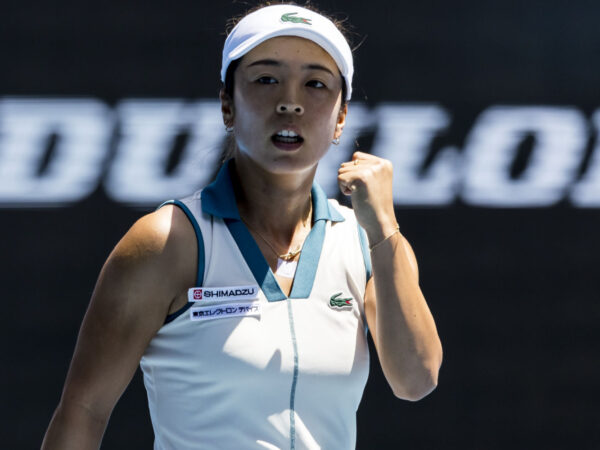 MELBOURNE, VIC - JANUARY 14: Mai Hontama of Japan celebrates after a period of play during Round 1 of the 2024 Australian Open on January 14 2024, at Melbourne Park in Melbourne, Australia. || 283012_0032