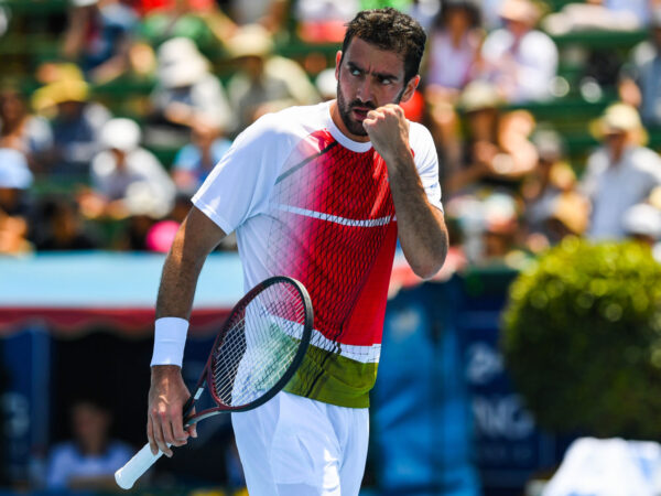 January 10, 2024, Melbourne, Victoria, Australia: Marin Cilic of Croatia seen in action during the second match of Day 1 of the Care Wellness Kooyong Classic Tennis Tournament against Sir Andy Murray ( not pictured) of Great Britain at Kooyong Lawn Tennis Club. Final score; Marin Cilic 6-3, 5-7 Andy Murray. || 282783_0073 1 Cilic classic CLUB Croatia day game LAWN Marin match player players PRESS second sports tennis Tournament zagency zlast24 zselect Zuma ZUMAPRESS.com zwire