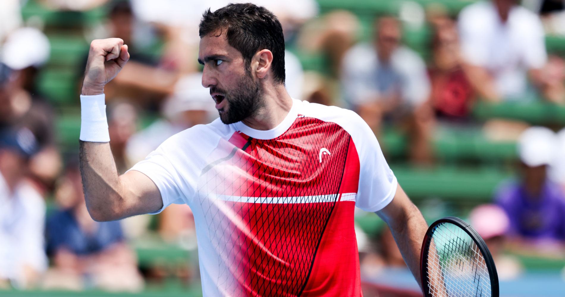 January 10, 2024: MELBOURNE, AUSTRALIA - JANUARY 11: Marin Cilic of Croatia reacts whilst playing Sir Andy Murray of Great Britian during day one of the 2024 Kooyong Classic at Kooyong on January 11, 2024 in Melbourne, Australia. || 282763_0042 Australia classic COMPETITION EVENT melbourne PRESS sport tennis tourism Victoria zcontractphotographer zlast24 zselect ZSPORT Zuma ZUMAPRESS.com zwire