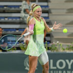 September 12, 2024, Monastir, Monastir, Tunisia: Rebecca Sramkova of Slovakia in action, returns with forehand during the 2024 Jasmin Open Monastir - Womens Tennis, WTA250 || 296750_0063 3 Africa ball court day Draw hard hardcourt ladies Main NORTH Outdoor PRESS Singles sports tag tenis tennis Tournament TUNISIA Turnier WOMENS WTA WTA250 zagency zcontractphotographer zlast24 zselect zsports ZTENNIS Zuma ZUMAPRESS.com zwire