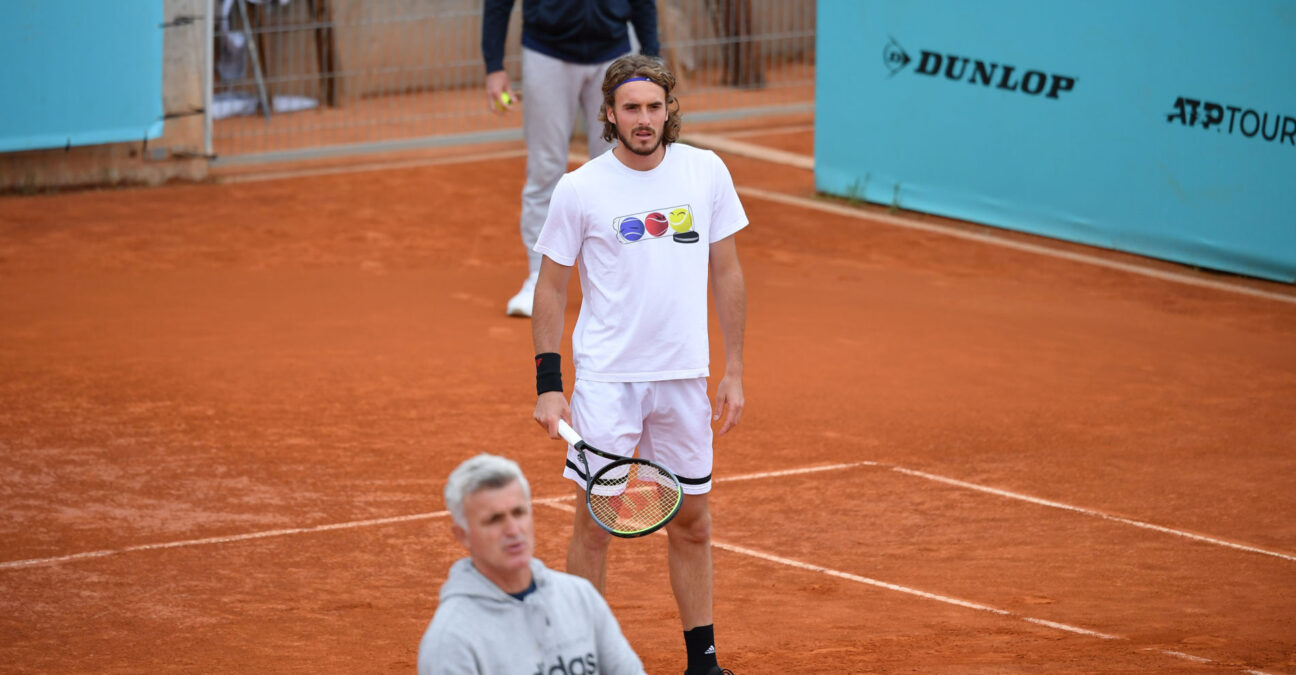 Stefanos Tsitsipas (Gre) with his father