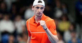 Ugo Humbert (FRA), SEPTEMBER 29, 2024 - Tennis : Singles Quarterfinal match at Ariake Colosseum during Kinoshita Group Japan Open Tennis Championships 2024 in Tokyo, Japan. || 297816_0016