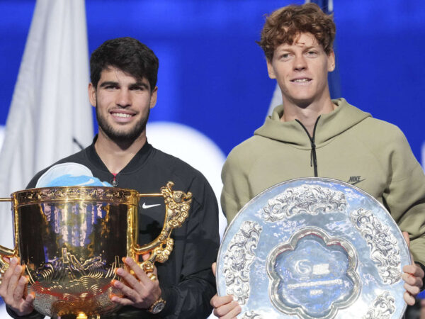 Carlos Alcaraz and Jannik Sinner, China Open, 2024