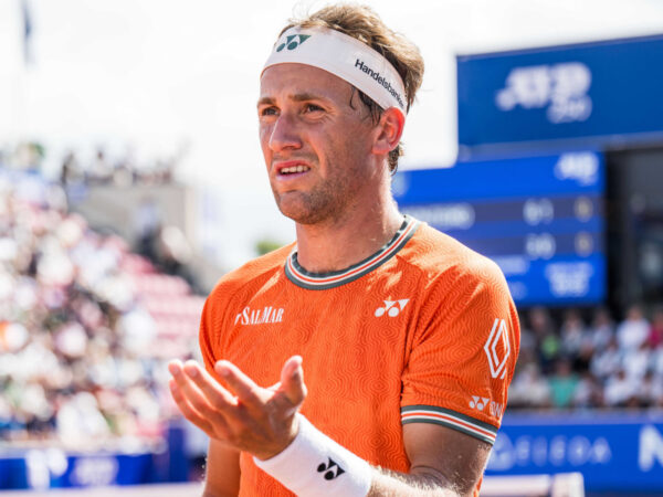 July 17, 2024, Bastad Sweden: 240717 Casper Ruud of Norway looks dejected and during day 3 of the Nordea Open on July 17, 2024 in Bastad. .COP 273 / NO0287.tennis atp 250 nordea open bbeng depp || 293625_0016 PRESS zagency zlast24 zselect zsports Zuma ZUMAPRESS.com zworld