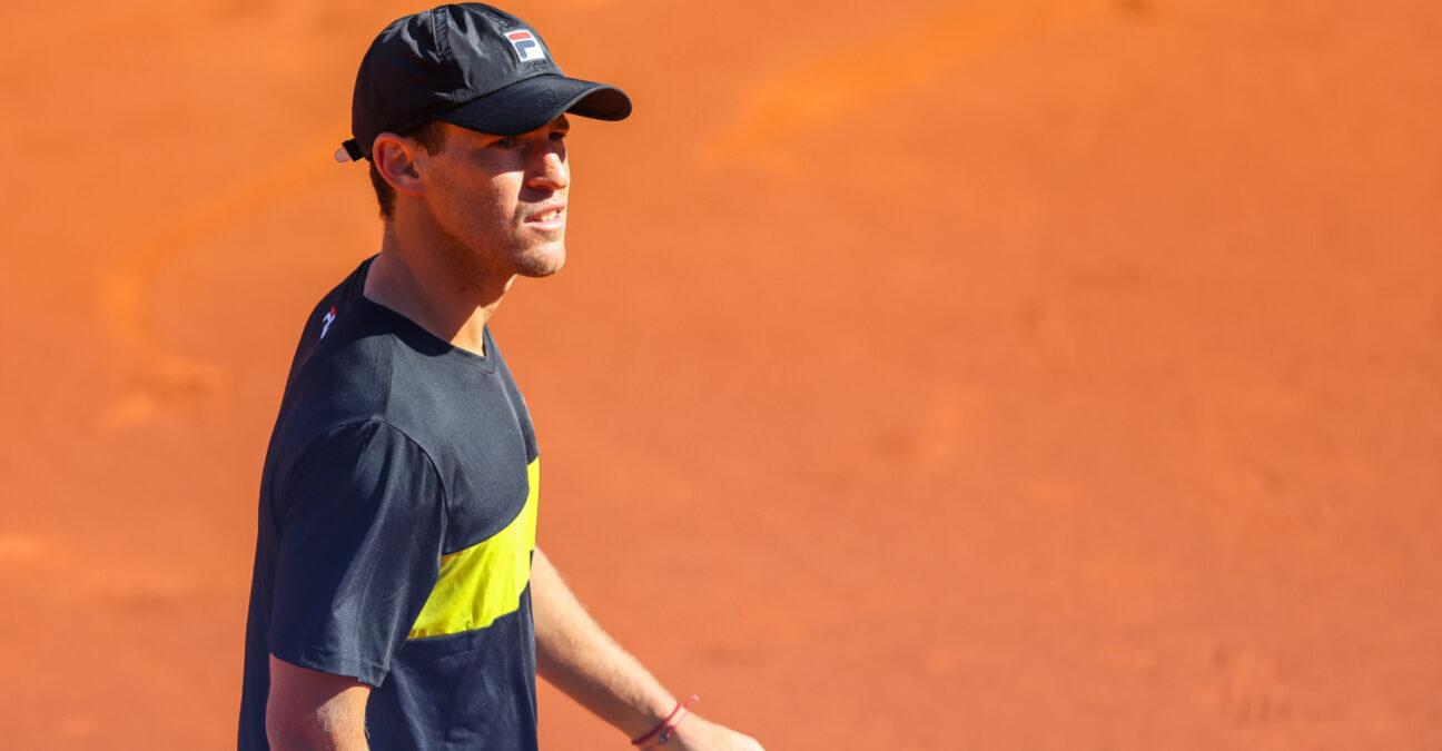 Barcelona, Spain. April 13th, 2024. Tennis player Diego Schwartzman seen during the qualification match between Diego Schwartzman and Pol Martin Tiffon during the Barcelona Open Banc Sabadell tournament in Barcelona. || 288974_0020 barcelona spain sport tennis tennis player