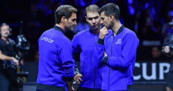 Roger Federer (Sui) and Rafael Nadal (Esp) and Novak Djokovic (Ser) || 242275_0010