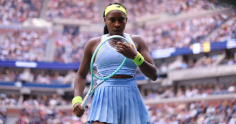 Coco Gauff (USA) losing to Emma Navarro (USA) at the US Open 2024 || 296247_0045