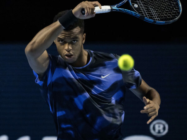 25th October 2024; St. Jakobshalle, Basel, Switzerland; ATP 500 Swiss Indoors Basel Tennis, Day 5; Giovanni Mpetshi Perricard (FRA) in action against Denis Shapavalov (CAN) in the quarter finals || 299338_0084 basel SPORTING sports SWITZERLAND tennis TOUR