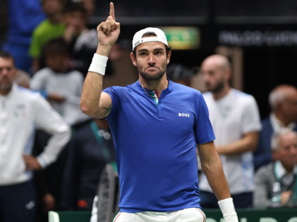 Bologna: Matteo Berrettini during the tennis Davis Cup final 8 match between Matteo Berrettini and Alexander Blocks (Italy) and Zizou Bergs (Belgium) at the Unipol arena, Casalecchio (Bologna), Bologna, September 13, 2024. Sport - Tennis - photo corrispondente bologna || 296802_0058 belgique 2024 COUPE DAVIS davis international italie player PRESS tennis zagency zlast24 zselect Zuma ZUMAPRESS.com