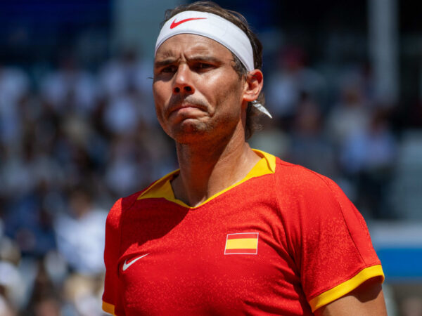 Rafael Nadal of Spain disappointed during men’s singles tennis match Novak Djokovic v Rafael Nadal at the XXXIII Olympic Games, Paris 2024 at Roland Garros, Paris, France || 294271_0015 JO2024 jeux olympiques paris 2024 Paris 2024 Paris2024 JO 2024 Jeux Olympiques 2024 Tennis