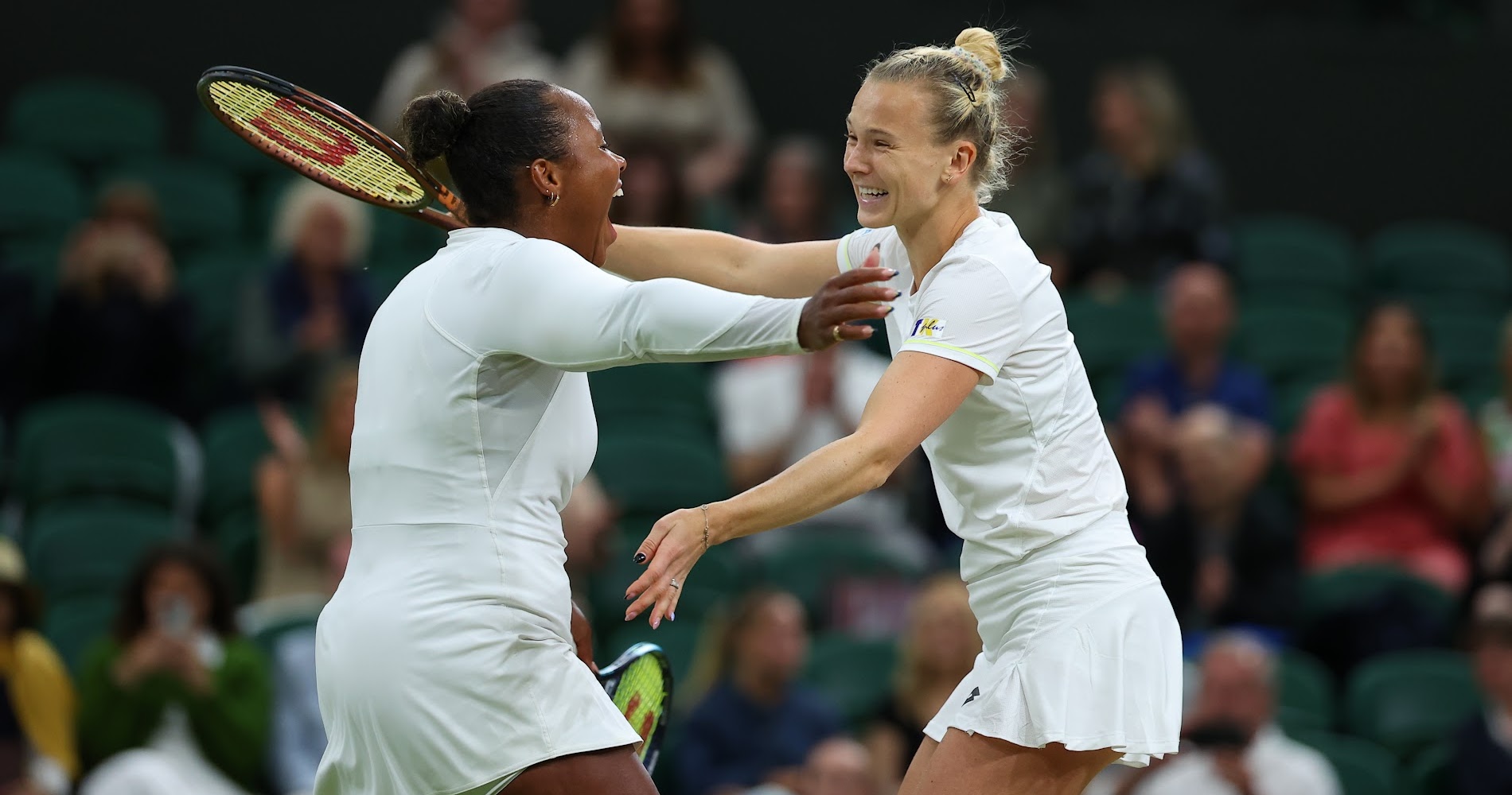 Siniakova and Townsend winning Wimbledon 2024 (Action Plus _ Panoramic)