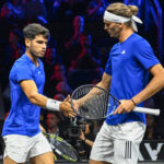 shake hands Carlos Alcaraz ESP Alexander Zverev GER 20.09.2024 Tennis Laver Cup Tag 1, Uber Arena, Berlin, Berlin Germany shake hands Carlos Alcaraz ESP Alexander Zverev GER 20 09 2024 Tennis Laver Cup Day 1, Uber Arena, Berlin, Berlin Germany 00321, pep_20240920_hm