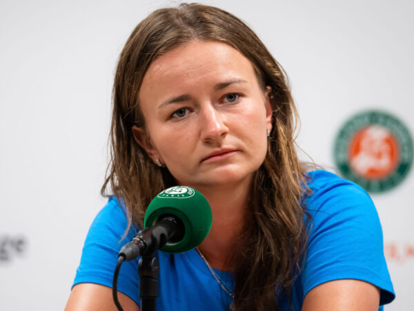 May 20, 2022, PARIS, FRANCE: Barbora Krejcikova of the Czech Republic talks to the media ahead of the 2022 Roland Garros Grand Slam tennis tournament