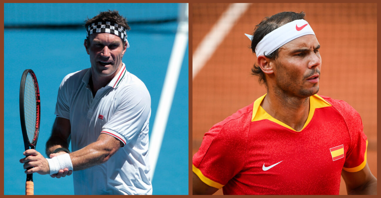 Pat Cash and Rafael Nadal