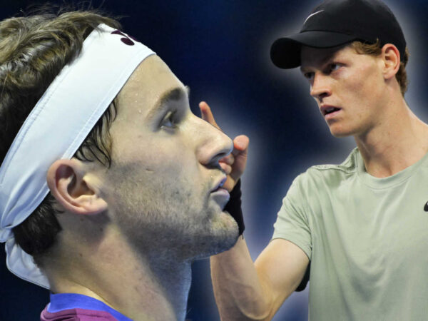 Casper Ruud and Jannik Sinner, ATP Finals 2024