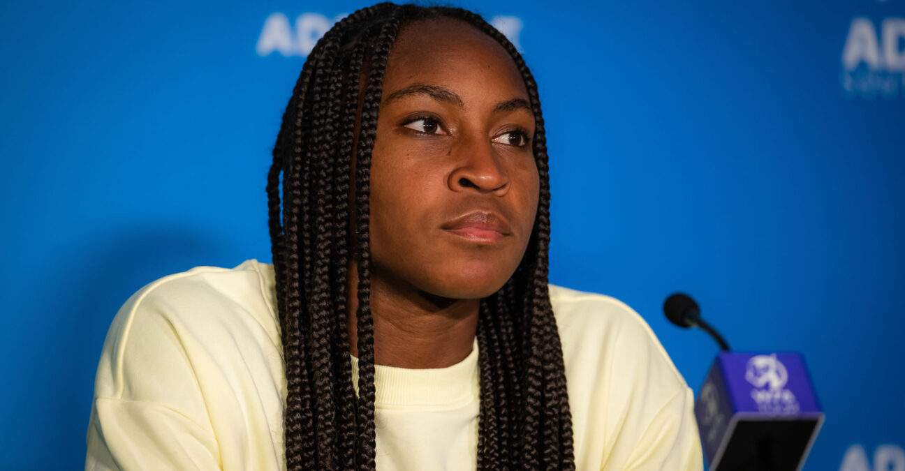 January 4, 2022, ADELAIDE, AUSTRALIA: Cori Gauff of the United States talks to the media after the first round of the 2022 Adelaide International WTA 500 tennis tournament || 216926_0055 2022 ADELAIDE Australia international PRESS sport tennis WTA zagency zlast24 zselect ZSPORT ZTENNIS Zuma ZUMAPRESS.com zwire