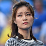 China's Li Na reacts during a ceremony marking the day they have been elected to be included in the International Tennis Hall of Fame at Rod Laver Arena at the 2019 Australian Open in Melbourne, Australia, on Jan. 22, 2019.