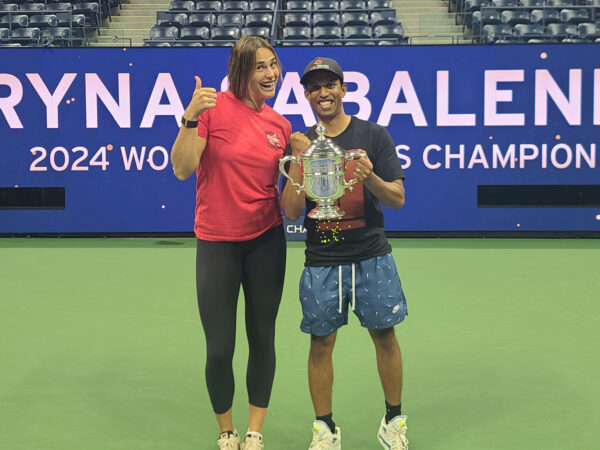 Aryna Sabalenka and Shane Liyanage, US Open 2024