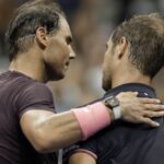 Rafael Nadal and Richard Gasquet during the 2022 US Open