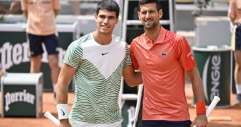 Carlos Alcaraz and Novak Djokovic