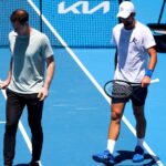 Andy Murray and Novak Djokovic at the Australian Open 2025.