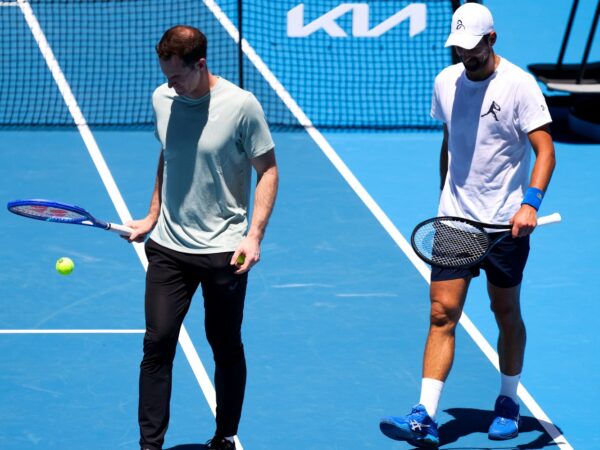 Andy Murray and Novak Djokovic at the Australian Open 2025.