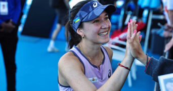 Eva Lys celebrates reaching the third round of the 2025 Australian Open