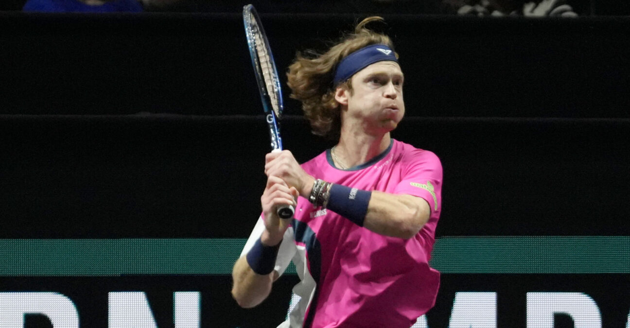 Andrey Rublev of Russia reacts during the ABN AMRO Open 2025, ATP 500 Tennis event on 7 february 2025 in Rotterdam, Netherlands. Photo Laurent Lairys / Psnewz