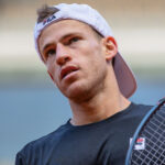 October 9, 2020, Paris, France, FRANCE: Diego SCHWARTZMAN (ARG) reacts during his match against Rafael NADAL (ESP) in the Philippe Chatrier court during the Semifinal of the French Open tennis tournament at Roland Garros in Paris, France, 8th October 2020.