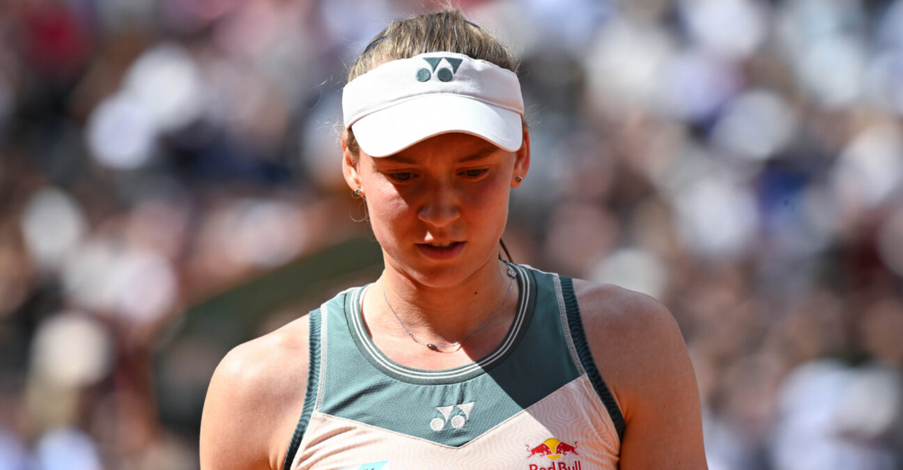 Elena RYBAKINA (KAZ) looks dejected during the 2024 French Open at Roland Garros on June 5, 2024 in Paris, France. ( Photo by federico pestellini ) -